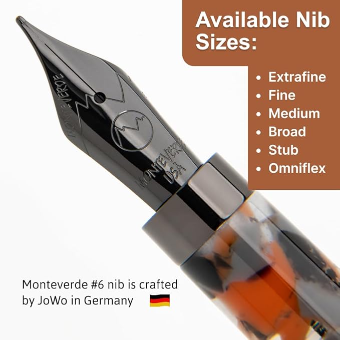 Monteverde Orange Mountain Fountain Pen - Omniflex