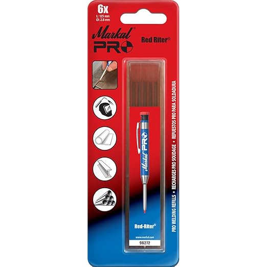 Markal 96270 PRO Carpenter Pencil + 97272 Red Riter Pro Refills