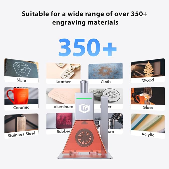 Longer Nano Portable 6W Laser Engraver, 6000mW Output Laser Cutter Machine, DIY Engraver Tool for Wood, Acrylic, Leather, Cloth, Metal, Ceramics,5000mm/s High-Speed
