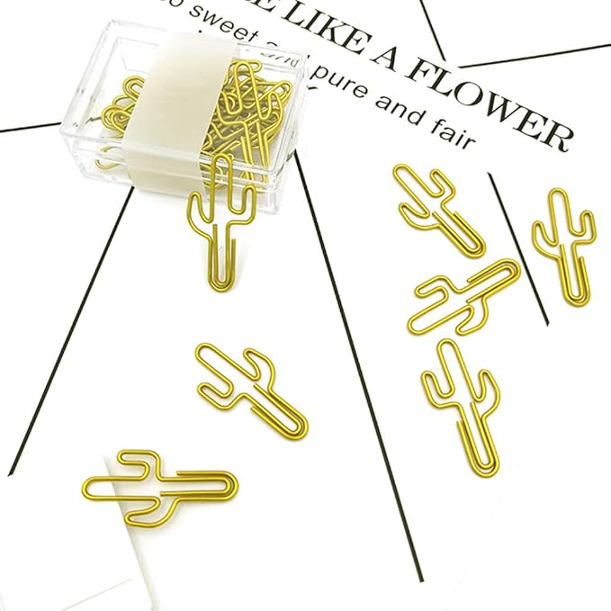 Cute Cactus Paper Clips - 30 Pack Creative Decoration for Home, School and Office by JruiZhp