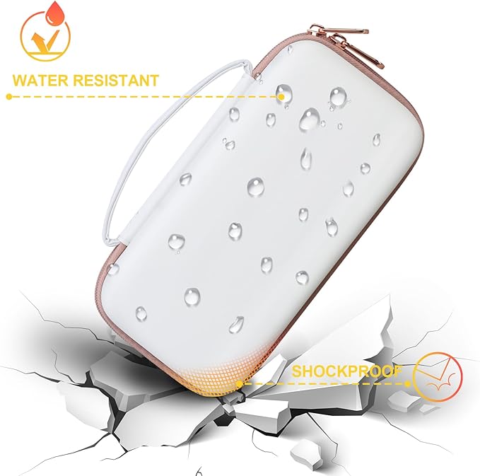 BOVKE Calculator Case for Texas Instruments TI-Nspire CX II CAS/CX II/CX CAS/CX Color Graphing Calculator and More - Extra Mesh Pocket for USB Cables and Other Accessories, White