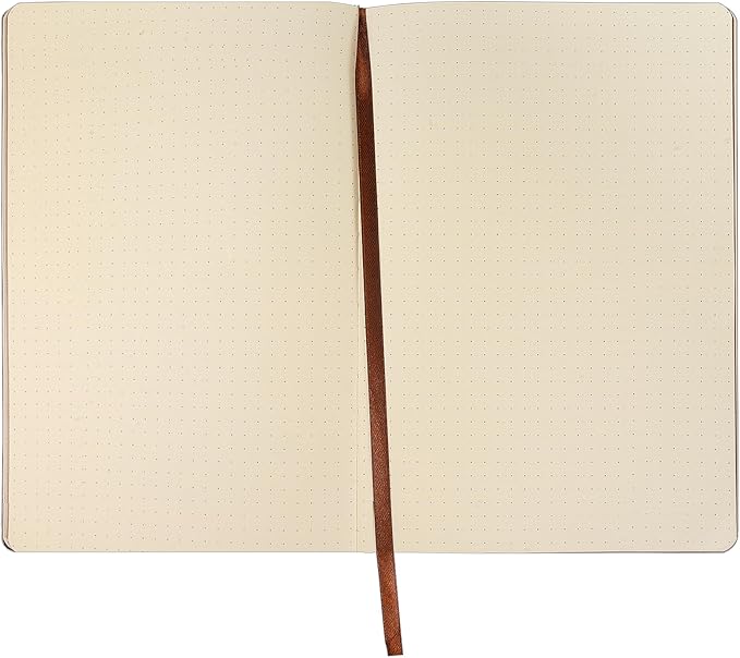 300 Pages Leather Dotted Journal Notebook,Softcover Leather Dotted Journal Notebook for Women Men,300 Pages Notebook for Travel,Business,Work,Office,School Note Taking,5.7'' X 8.3'',grey