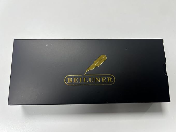 BEILUNER Silver Chrome Fountain Pen,Stunning Luxury Pens with 24K Gold Accents, Gorgeous 24K Gilded Nib(Fine), Ink Converter,Fancy Pen Gift for Men&Women-Elegant, Office, Reliable,Nice for Writing