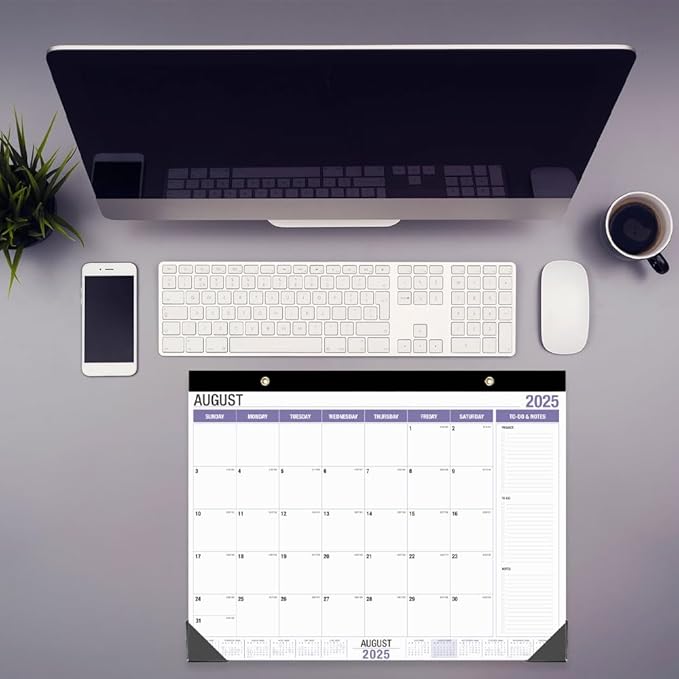 Large Desk Calendar 2025-2026, Runs from August 2025 to December 2026, 22" x 17" Desk Calendars with to-do List, 17 Months Calendar 2025, Extra Large Desk Calendar for Home or Office