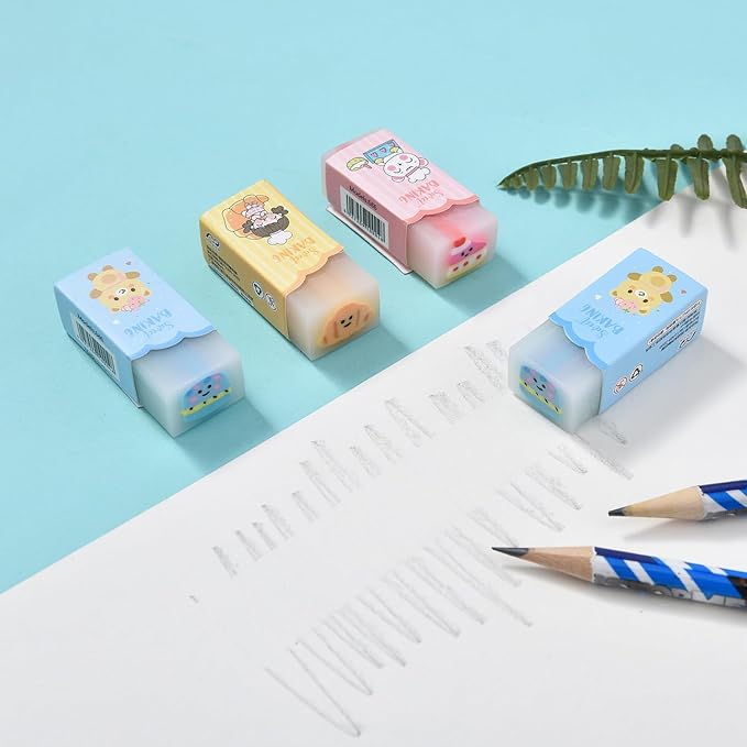 18 Pack Dessert Erasers for Kids, Kawaii for Students, Jelly for School Supplies Prize Gifts Party Favors