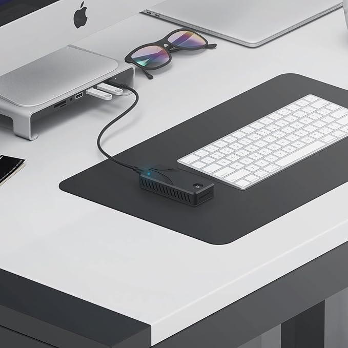 SABRENT 1TB Rocket Nano V2 External SSD – USB 3.2 Gen 2x2, Up to 1500MB/s Transfer Speeds, Rugged Aluminum & Silicone Sleeve, 8K Video-Ready Portable Drive (SB-1TB-NAV2)