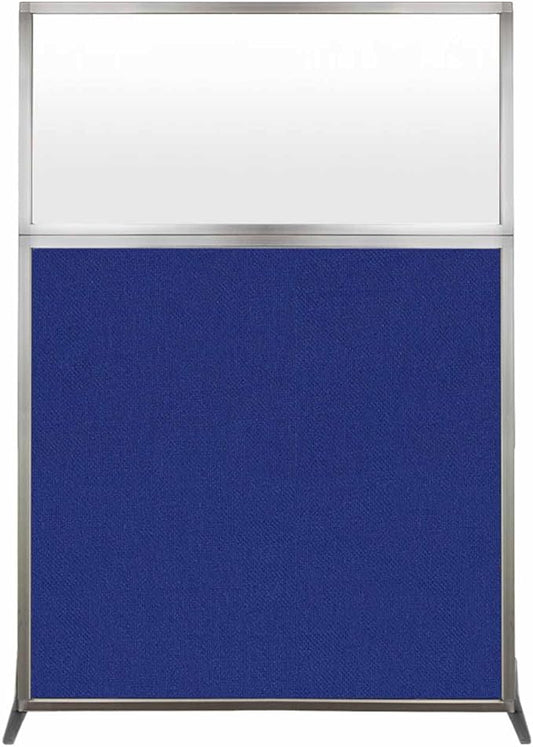 Versare Hush Screen Portable Room Divider | Workstation Wall Divider | Freestanding Privacy Hush Panels | Frosted Windows | Fabric Office Divider Screen | Great for Room Separation