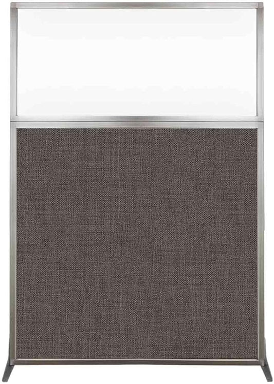 Versare Hush Screen Portable Room Divider | Workstation Wall Divider | Freestanding Privacy Hush Panels | Clear Windows | Fabric Office Divider Screen | Great for Room Separation
