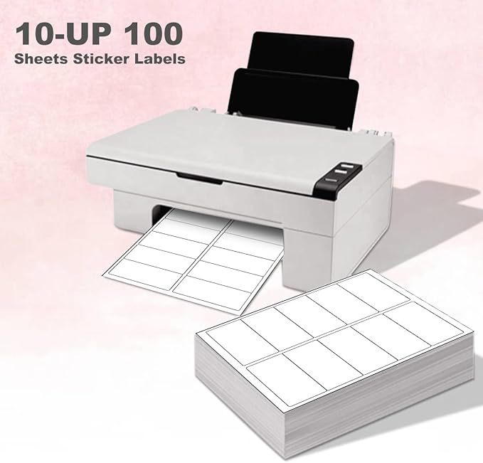 BESTEASY 10-UP Address Labels,/Address Mailing Labels 8000 Sheets Shipping Sticker Labels Compatible Laser/Ink Jet Shipping Labels(80000 Labels)