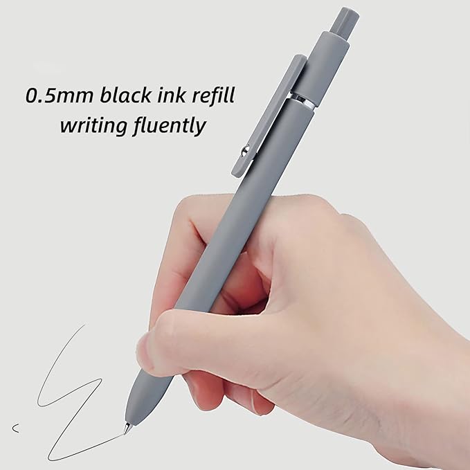 Gel Pens, 5 Pcs 0.5mm Fine Point Smooth Writing Japanese Cute High-End Series Black Ink Pens for Journaling Note Taking, School Office Supplies for Women Men (5 Pcs Morandi)