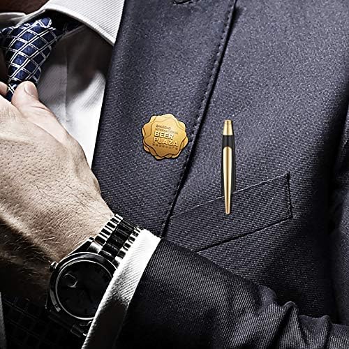 Unibene Slim Metallic Retractable Ballpoint Pens - Black & Gold, Nice Gift for Business Office Students Teachers Wedding Christmas, Medium Point(1 mm) 6 Pack-Black ink