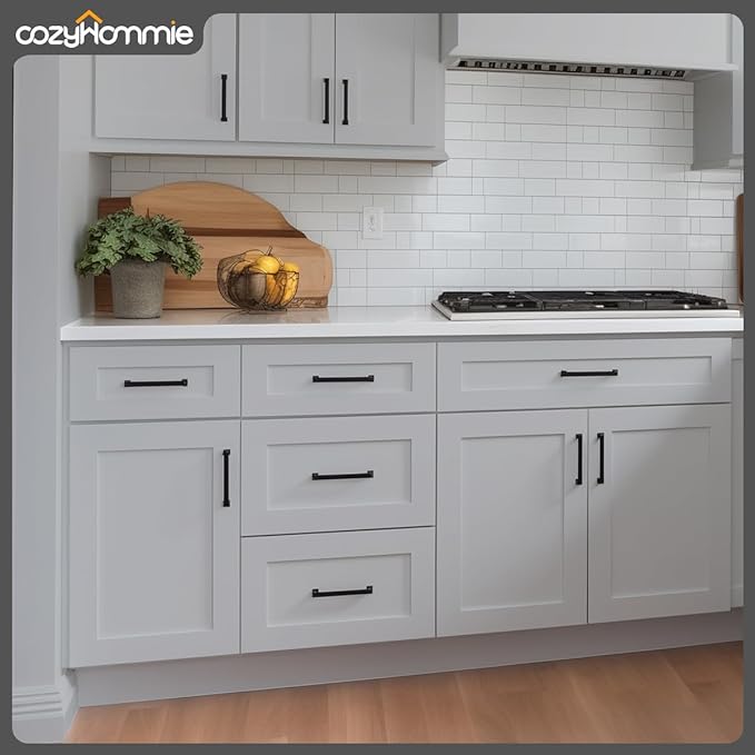 Shaker Style Grey RTA Base Drawer Cabinet by Solid Wood for Kitchen, Bathroom, Bedroom or Office with 3 Drawers and Soft Close(18" W x 24" Depth x 34-1/2" H)