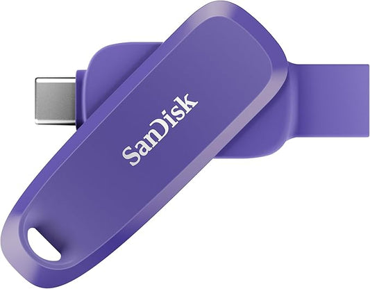 SanDisk 512GB Phone Drive for Android - The 2-in-1 USB for Smartphones, Tablets, and Computers - Thumb Drive with USB Type-C and Type-A Connectors, Purple Opulence - SDDDC6-512G-G46PO