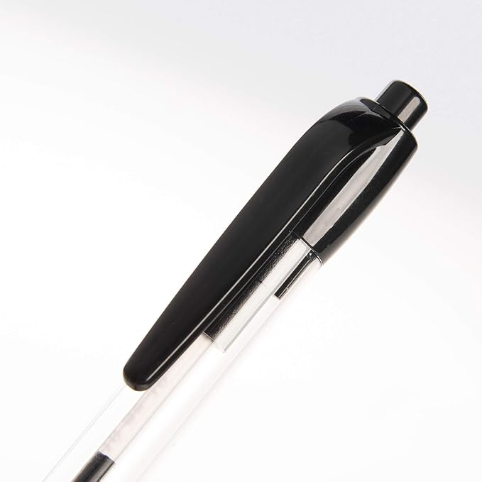 Simply Genius Bulk Retractable Black Pens, 200-Pack - Black Ink, Medium Ballpoint - Smooth-Writing Pens with Comfortable Grip - Journaling & Note-Taking