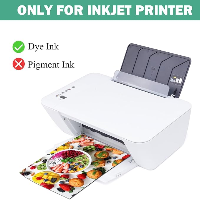 Double Sided Glossy Photo Paper 4x6, Thick Glossy Paper for Cardstock, 100 Sheets 61lb for Inkjet Printer