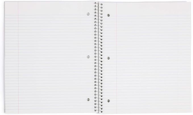 Mintra Office Durable Spiral Notebooks, 1 Subject, (Blue, College Ruled 3 Pack), 100 Sheets, Poly Pocket, Moisture Resistant Cover, Strong Chipboard back, For School, Office, Business,