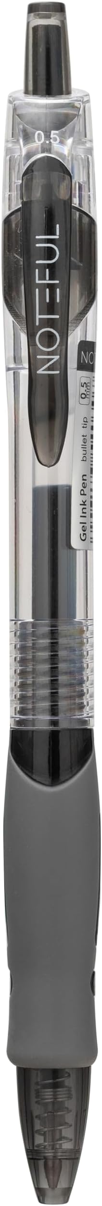 Retractable Click Gel Pens For Journaling, Smooth Writing, Black Gel Ink Fine Point Pen (0.5 mm), Pack of 8