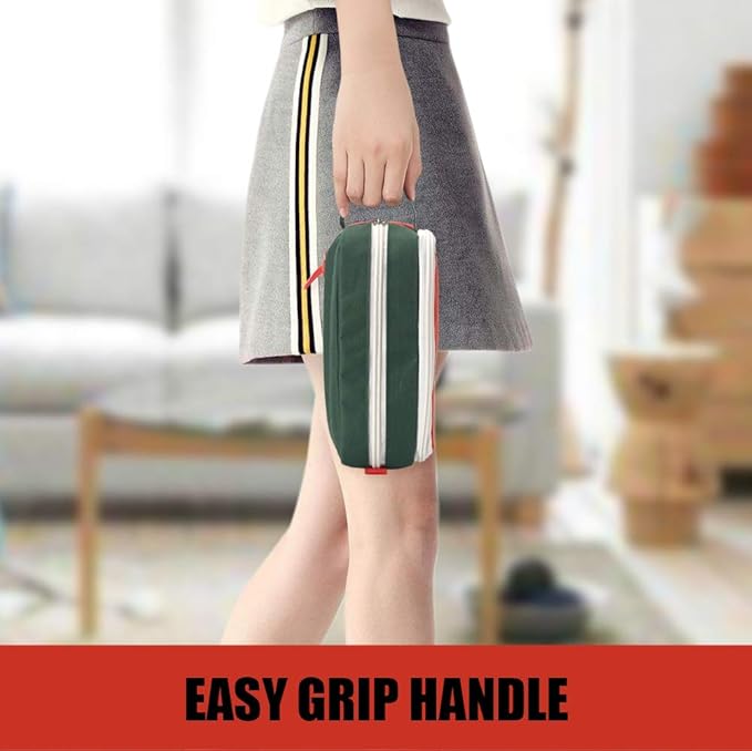 Sooez High Capacity Pencil Case, Big Pencil Bag Pouch Box Organizer Pen Case, Portable Journaling Supplies with Easy Grip Handle & Loop, Aesthetic Supply for Girls Adults, Orange