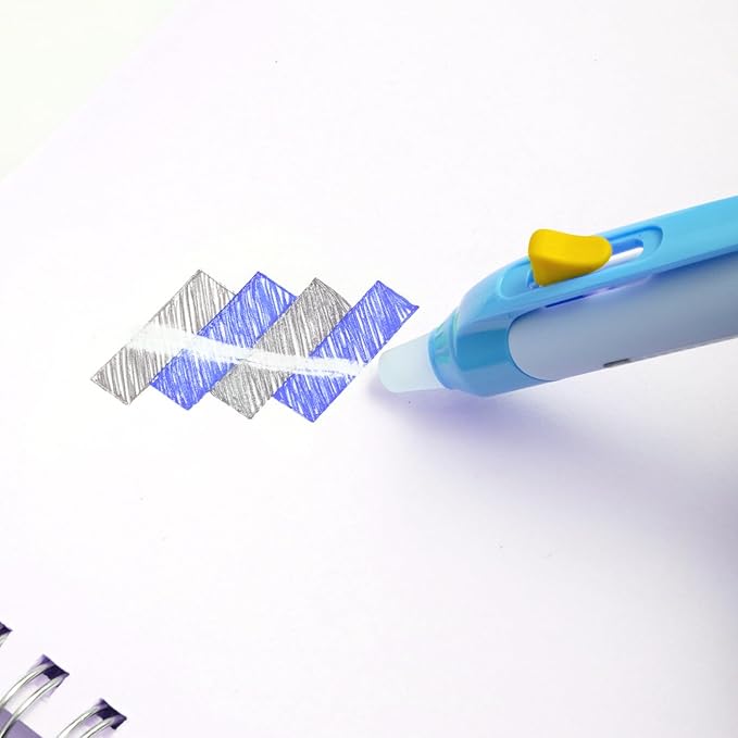 M&G 6 Pcs Retractable Erasable Gel Pens, 0.5 mm Blue Ink Gel Pen, Extra Fine Point Erasable Pen Make Mistakes Disappear, Premium Comfort Grip Note Taking and Crossword Puzzles