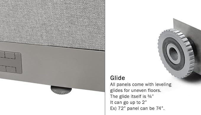GOF Freestanding L Shaped Office Partition, Large Fabric Room Divider Panel, 36" D x 96" W x 60" H
