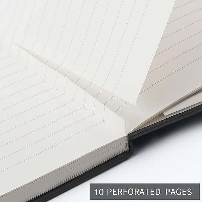 KaiRuiYing Lined Journal Notebook, 160 Pages, 5.5'' × 8.6'' A5 Size, College Ruled, 100 GSM Thick Paper, Leather Hardcover Bullet Journal for Men & Women Available for Writing, Work, Office, Diary