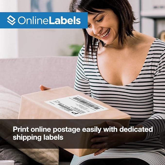 8.5 x 5.5 Half-Sheet Shipping Labels - Permanent, White Matte - for FBA, FedEx, UPS - Pack of 1,000 Labels, 500 Sheets - Inkjet/Laser Printers - Online Labels