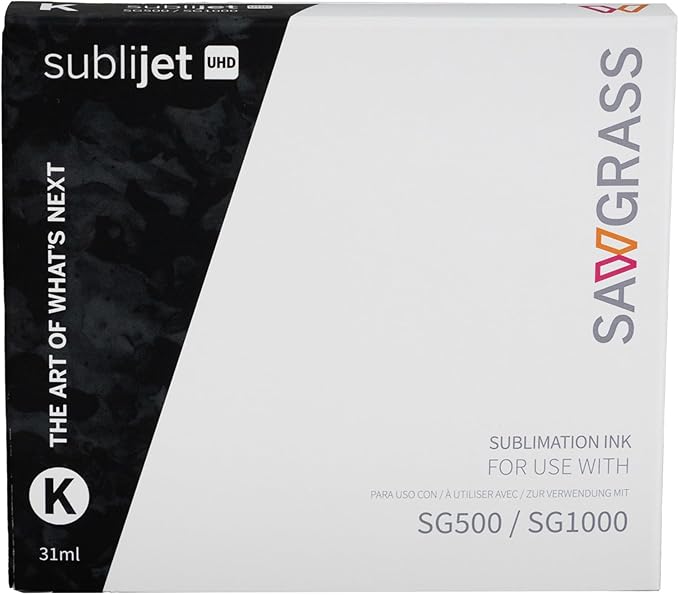 Sawgrass SubliJet UHD Sublimation Ink Cartridge - Black - High-Performance Ink SG500 SG1000 Sublimation Printers - Long-Lasting, High-Viscosity Gel Ink for Vibrant, Crisp Prints