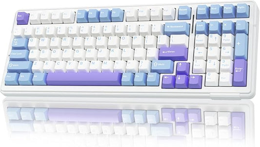 AULA F99 Wireless Mechanical Keyboard,Tri-Mode BT5.0/2.4GHz/USB-C Hot Swappable Custom Keyboard,Pre-lubed Linear Switches,Gasket Structure,RGB Backlit Gaming Keyboard for PC/Tablet/Xbox/PS4/PS5