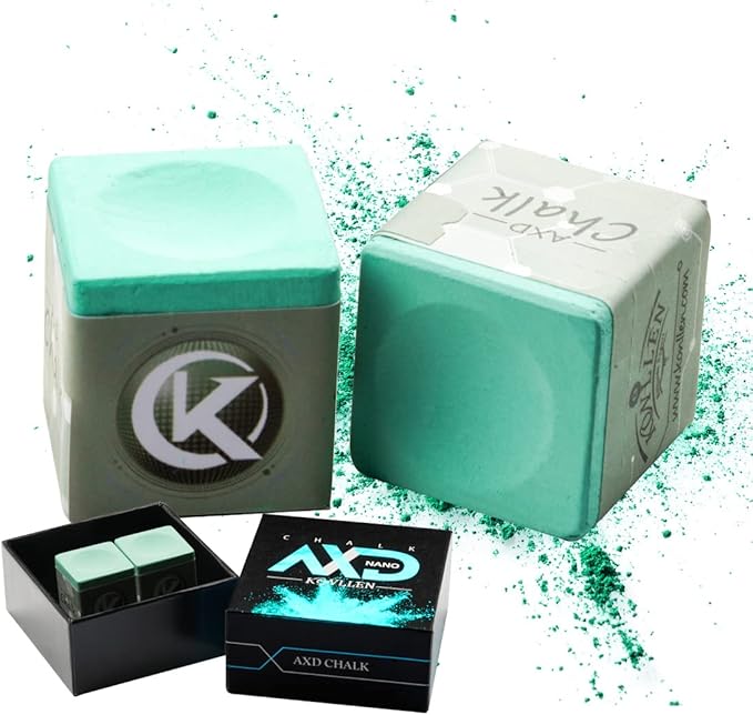 KONLLEN Pool Cue Chalk Nano Technology Billiard Chalk for Professional Tournament Dedicated Pool Chalk (Outstanding Performance, Reduce Miscue, Durable)