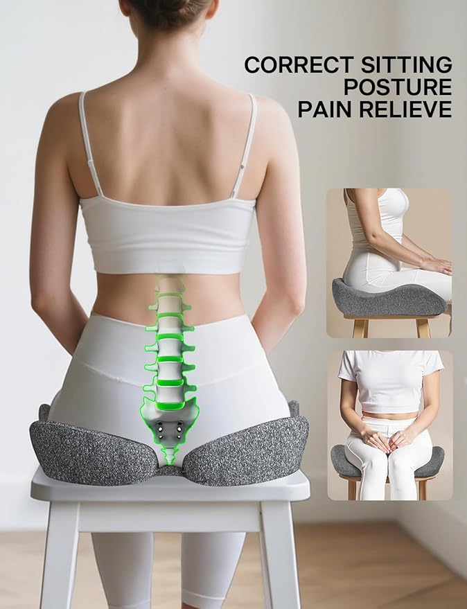 Seat Cushion - SC 100 Seat Cushions for Office Chairs, Car Seat, Wheelchair - Sciatica & Tailbone & Coccyx Pain Relief Pillow for Driver Sedentary People（Size:17 * 14.6 * 3.54 in）