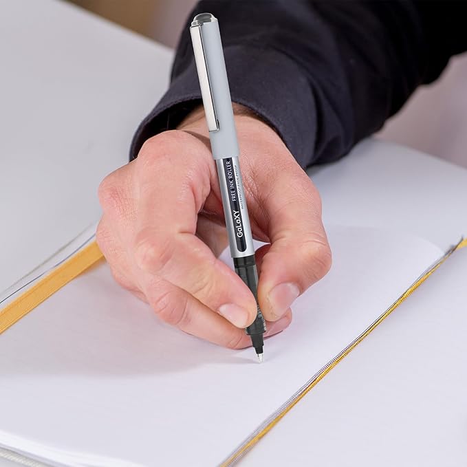 EYEYE Rollerball Pens 12 Pack 6 Black 6 Blue 0.7mm Medium Point Fine Tip Pens Quick Dry Liquid Ink Pens Smooth Writing for Journaling Office School Note Taking Supplies