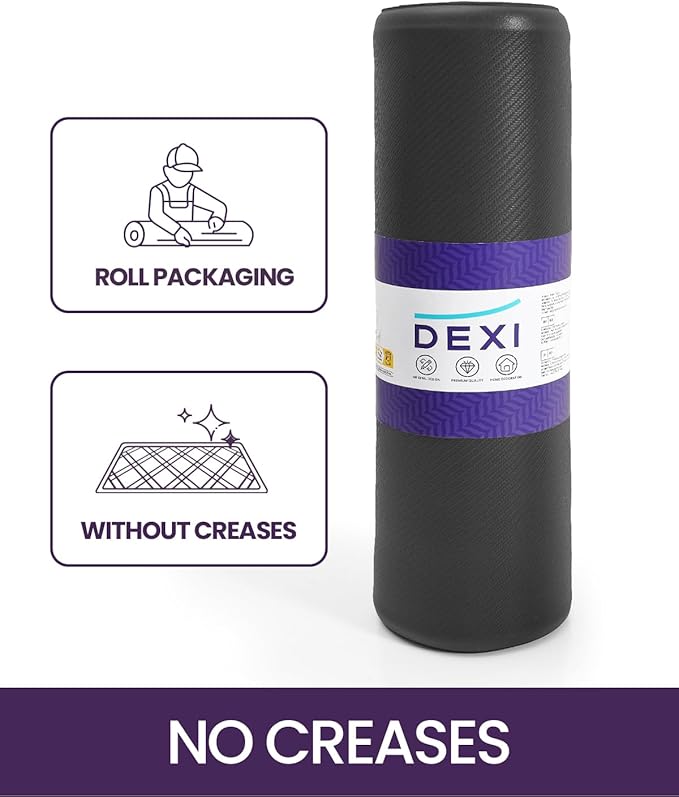 DEXI Kitchen Mat Cushioned Anti Fatigue, Non Slip Waterproof Comfort Standing Floor Rug for Kitchen, Office, Sink, Laundry, 70x20, Black