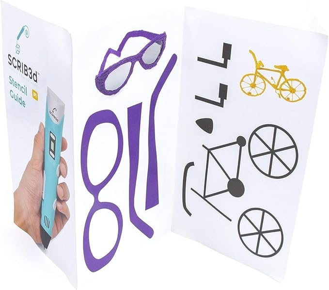 SCRIB3D P1 3D Printing Pen with 3 Starter Colors and PLA Refill Pack with 20 Assorted Colors