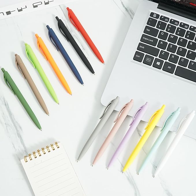 BallPoint Pens, 50 Pack (BLACK Ink),Bulk Pens, Light Blue/Mint Green Barrel,Click Pens for Office Home and School, Retractable Ballpoint Pens, Medium Point, 1.00MM (Light Blue/Mint Green)