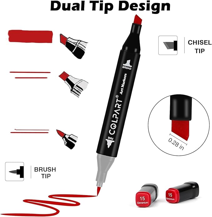 168 Colors Alcohol Markers Brush Tip Dual Tip Art Markers for Kids Marker Pens with Pen Holder and Carry Bag for Adult Coloring Painting Supplies Perfect for Painting, Coloring, Sketching and Drawing