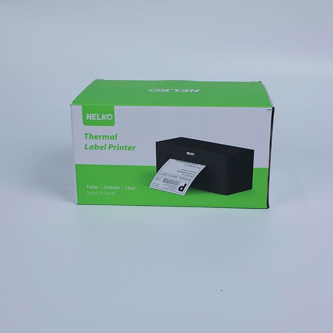 Nelko Bluetooth Thermal Shipping Label Printer, Wireless 4x6 Shipping Label Printer for Small Business, Support Android, iPhone and Windows, Widely Used for Amazon, Ebay, Shopify, USPS(Pink)