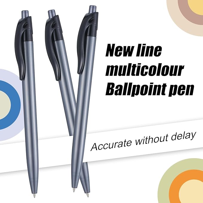 Retractable Black Ballpoint Pen for Smooth Writing 1.0mm Medium Pack of 50, Click pens with Comfort grip, Idea for Journaling, Planner, Note Taking Office School Supplies