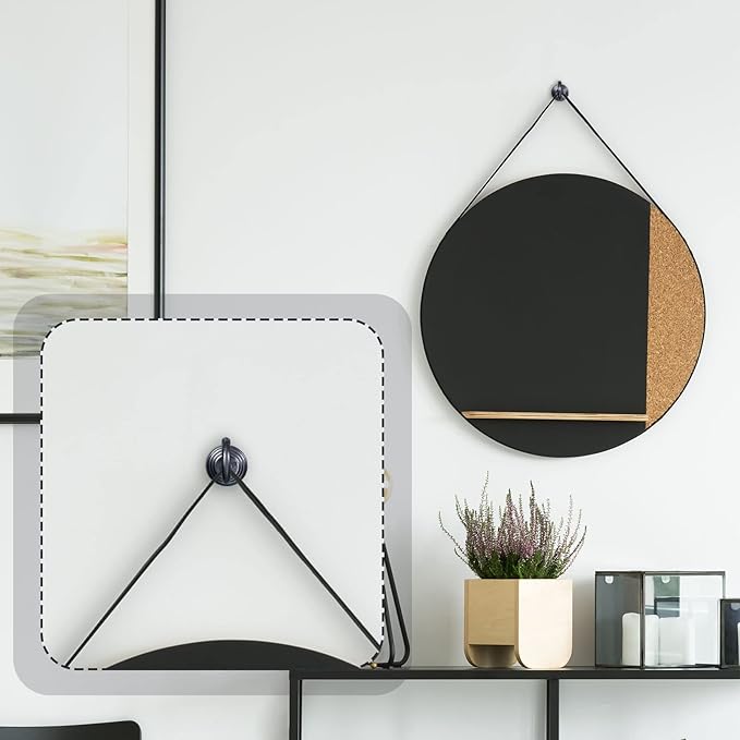 Hotop 60 Pieces Push Pin Wall Hooks Metal Thumb Tack Hangers Iron Alloy Nail Decorative Picture Hooks for 20 Lbs Home Office School Party Supply (Black)