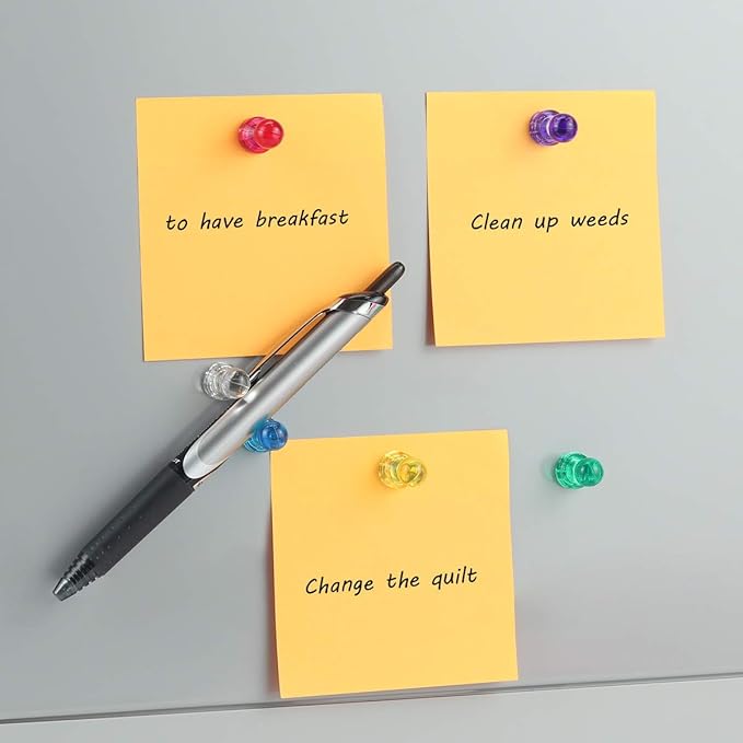 Ant Mag Magnetic Push Pins Strong Push Pin Magnets for Fridge Whiteboards Calendars Maps in School & Office Pack of 18 Black