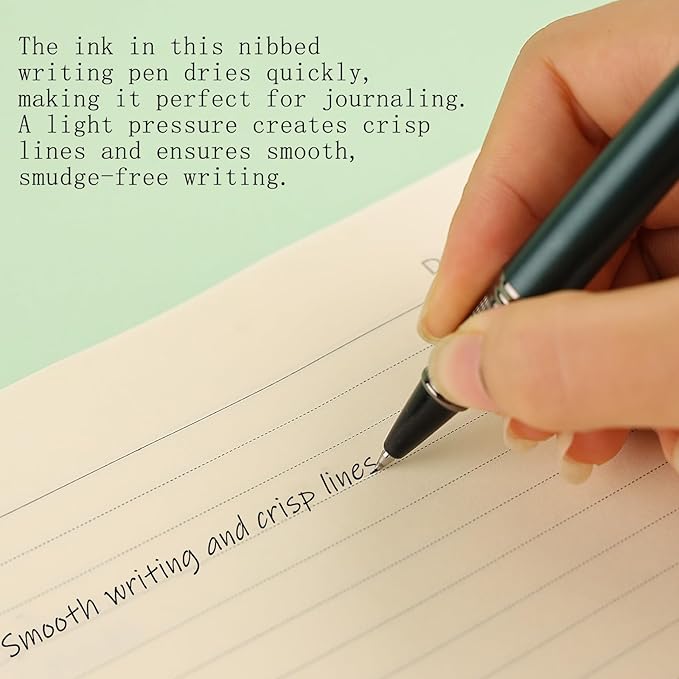 Liquid Ink Rollerball Pen,Luxury pen,Nice pen Metal pen Smooth writing stylish design effortless writing,fancy pens with gift case for Men & Women with 2 Refills-Inky black