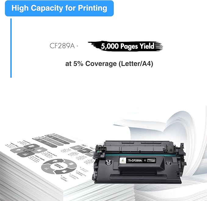 CF289A Black Toner Cartridge Compatible Replacement for HP 89A Black Toner Cartridge CF289A 89X CF289X for Enterprise M507 M507n M507dn M507x MFP M528dn M528f M528c M528z M528 Series Printer (4-Pack)