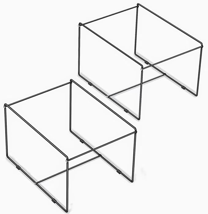 Hanging File Folder Frame Letter Size,10" H,Height Dot Not Fit All Filing Cabinet Drawer,Desk Metal Hanging Folders Organizer Holder Rack,Black,2 Pack