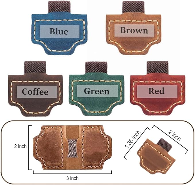 Custom Bookmark with Pen Holder with 26 Letters Personalized Magnetic Leather Book Mark, Customized Name Book Marker Clip with Initial for Men Women, Gifts for Book Lovers, Readers, (Coffee, N)