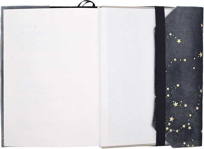 BLBMH Book Covers for Paperbacks Fit for 5.5x8.5 inch Adjustable Book Jacket for Women Book Lovers Gifts Soft Cloth Protector for Bible Novels Notebook Journal - Stars Grey 8.5in