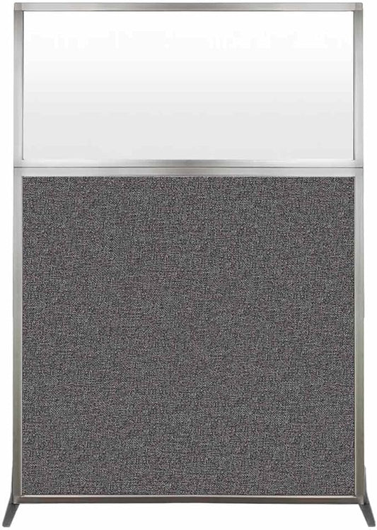 Versare Hush Screen Portable Room Divider | Workstation Wall Divider | Freestanding Privacy Hush Panels | Frosted Windows | Fabric Office Divider Screen | Great for Room Separation