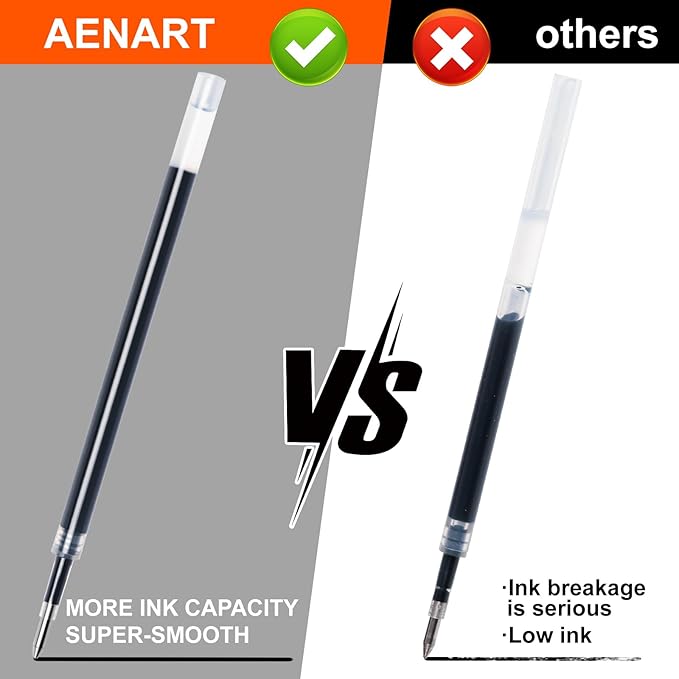 Gel Pens, 30 Pack Black Gel Pen Fine Point, Retractable Gel Ink Rollerball Pens for Smooth Writing (0.7mm) Back to School Supplies