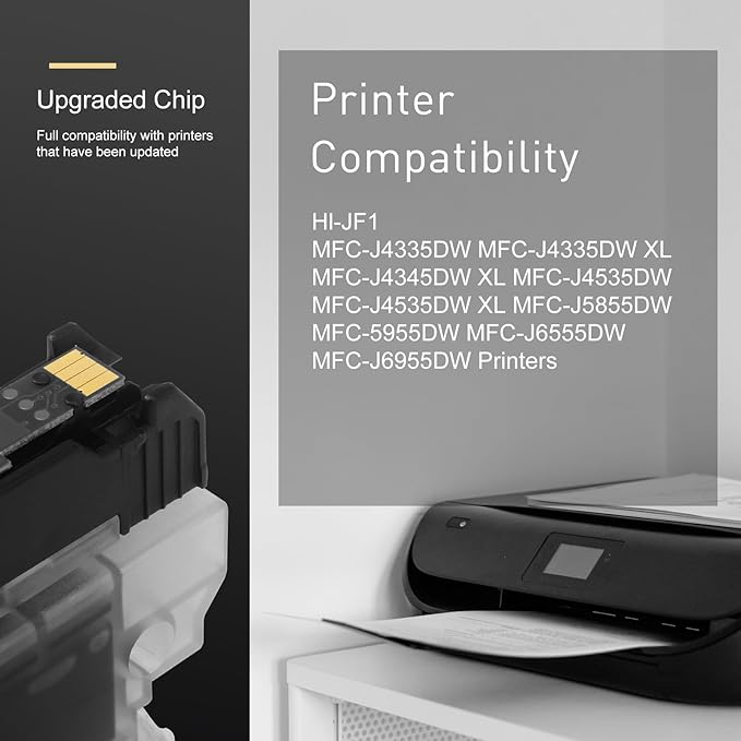 LC406XL Compatible Ink Cartridges Replacement for Brother LC406 Ink Cartridges to Use with Brother Hl-JF1 MFC-J4335DW, MFC-J4345DW, MFC-J4535DW, MFC-J5855DW MFC-5955DW MFC-J6555DW MFC-J6955DW