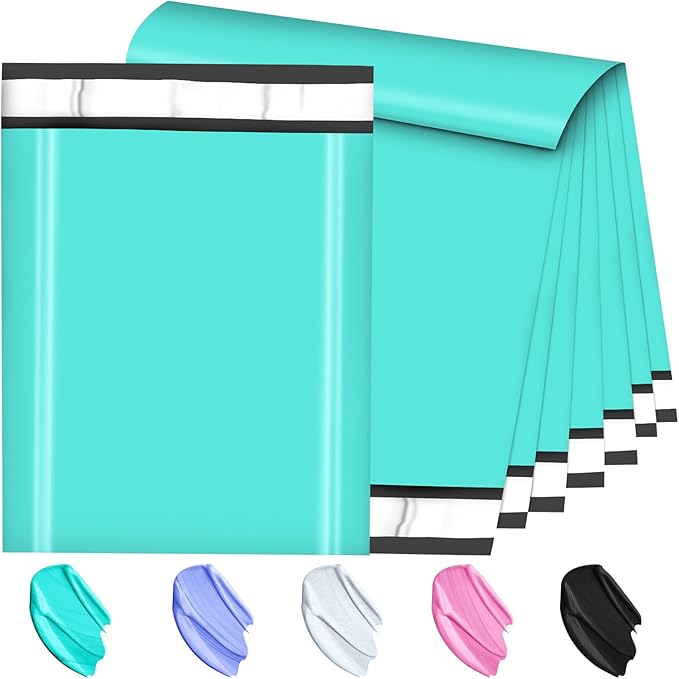 Large Poly Mailers 19x24 Inch 100 Pack, Shipping Bags for Clothing with Self-Sealing Tear-Resistant, Waterproof Poly Bags, Mailing Envelopes for Small Business (Teal)