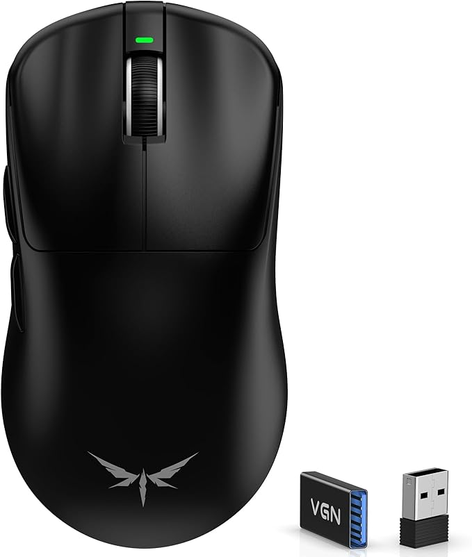 VGN F1 MOBA Wireless Gaming Mouse - Ultralight 55g - Wireless & Wired Mode - 26000 Adjustable DPI - 1000Hz Polling Rate - 200 Hours Battery - Programmable Buttons - Esports Professional Grade - USB-C