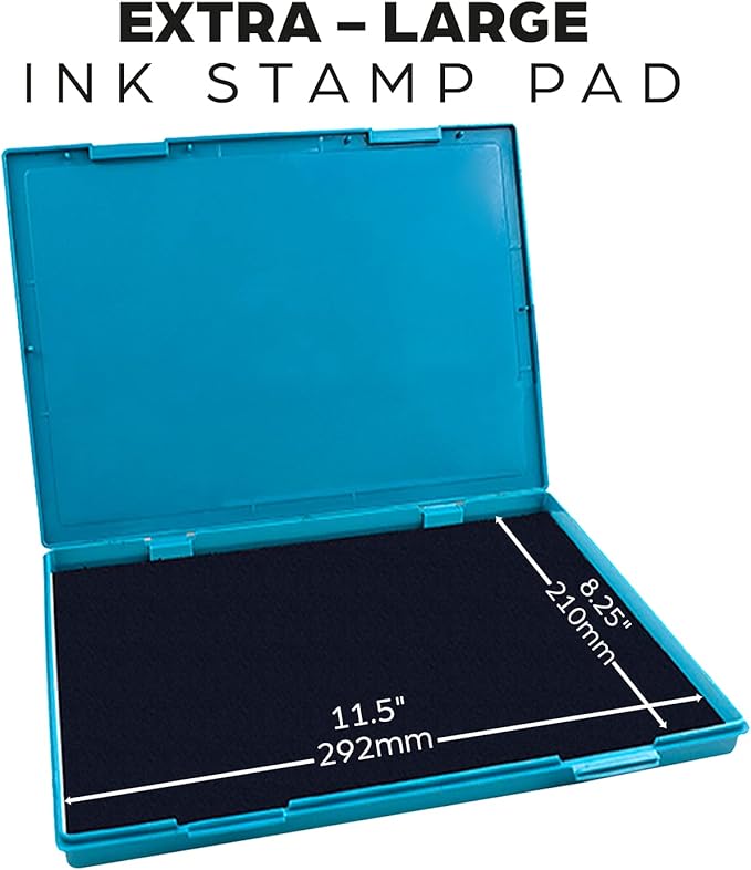 MaxMark Extra Large Red Ink Stamp Pad - 8.25" x 11.5" - Industrial Felt Pad - Red Color